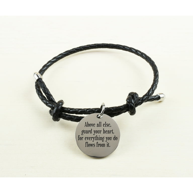 Serenity prayer bracelet leather deals