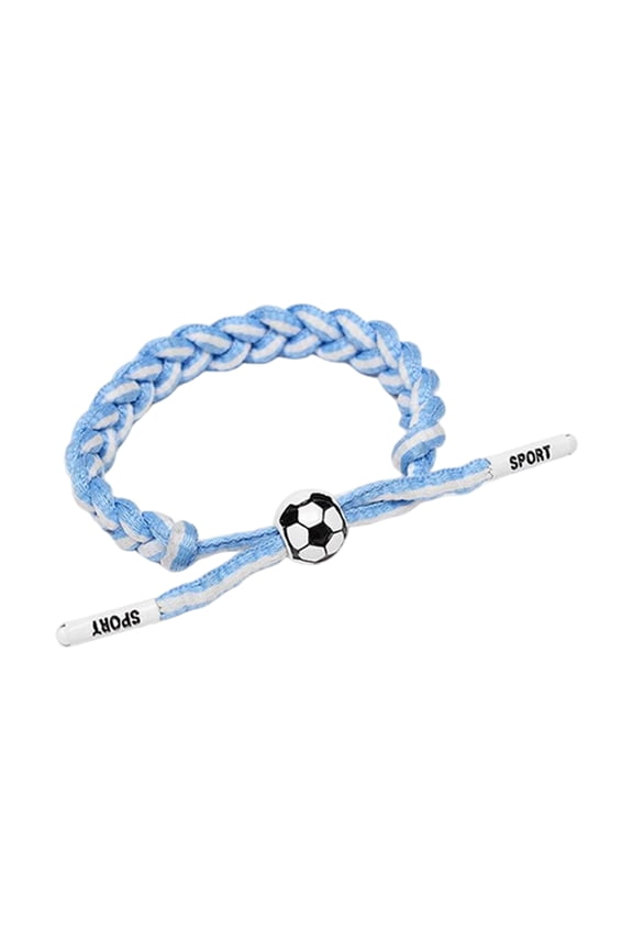 Braided Soccer Bracelet, Argentina Football Player Souvenir, 1 Piece, for Soccer Fans Souvenir Gift
