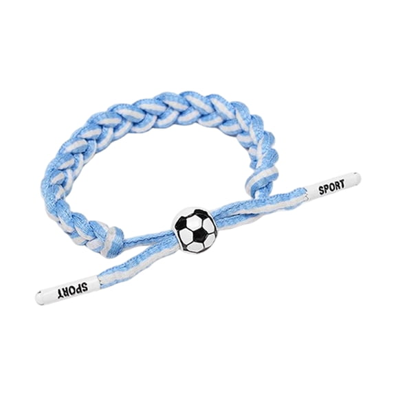 Braided Soccer Bracelet, Argentina Football Player Souvenir, 1 Piece, for Soccer Fans Souvenir Gift