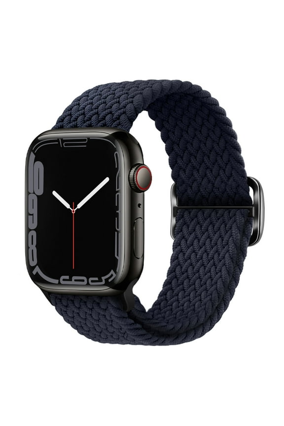 Braided Solo Loop Compatible with Apple Watch Band 42mm/44mm/45mm/46mm/49mm Women Men, Adjustable Stretchy Bands Elastic Sport Wristbands for iWatch Series 10 9 8 7 6 5 4 3 2 SE,Charcoal Color