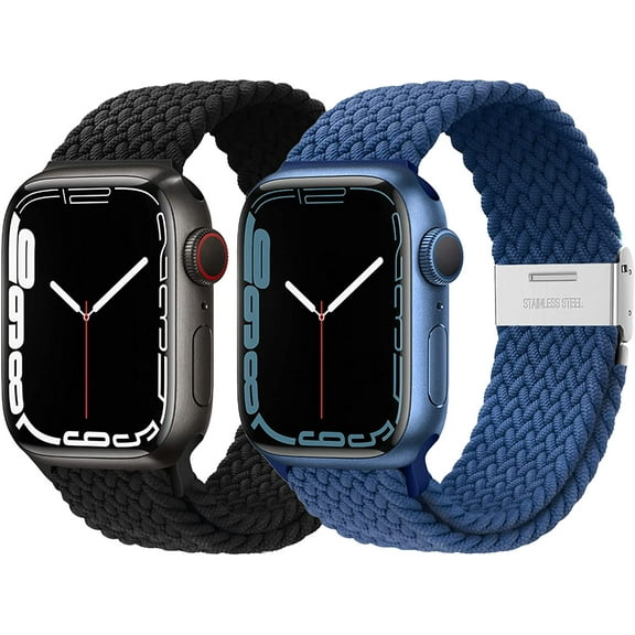 Braided Solo Loop Strap Compatible with Apple Watch Bands 38mm 40mm 41mm 42mm 44mm 45mm 49mm, Adjustable Stretchy Elastic Sport Replacement Wristband for iWatch Ultra Series 8 7 6 5 4 3 2 1 SE