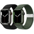 thumbnail image 1 of Braided Solo Loop Strap Compatible with Apple Watch Bands 38mm 40mm 41mm 42mm 44mm 45mm 49mm, Adjustable Stretchy Elastic Sport Replacement Wristband for iWatch Ultra Series 8 7 6 5 4 3 2 1 SE, 1 of 10