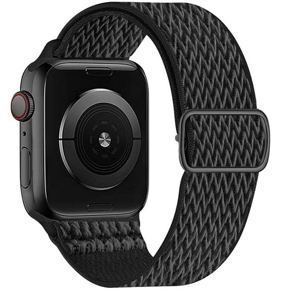 Braided Solo Loop Watch Straps for Apple Watch Bands 40mm 44mm 38mm 42mm 41mm 45mm,Elastic Stretchy Nylon Sports Strap with Adjustable Buckle for IWatch Series 5/6/4/3/2/1/7 SE by ALMNVO