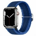thumbnail image 1 of Braided Solo Loop for Apple Watch Band 44mm 40mm 45mm 41mm 38mm 42mm Elastic Nylon Belt Bracelet iWatch Serie 3 4 5 SE 6 7 -blue, 1 of 9