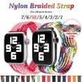 thumbnail image 1 of Braided Solo Loop for Apple Watch Band 44mm 49mm 40mm 45mm 41mm 38mm 42mm Elastic Nylon Belt Bracelet iWatch Serie 8 Ultra 3 4 5 SE 6 7, 1 of 9