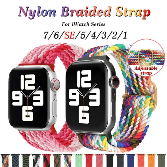 Braided Solo Loop for Apple Watch Band 44mm 49mm 40mm 45mm 41mm 38mm 42mm Elastic Nylon Belt Bracelet iWatch Serie 8 Ultra 3 4 5 SE 6 7