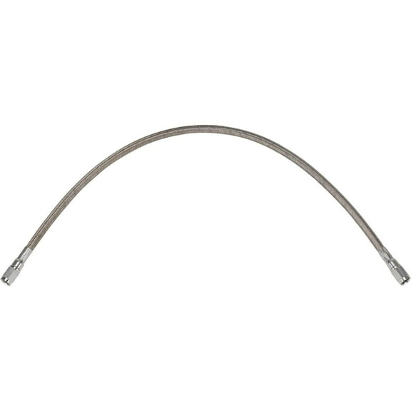 Speedway Motors 18 Inch Braided Stainless Steel Brake Line Hose with Straight -3 AN Fittings, PTFE Inner Liner for Brake, Clutch and Gauge Plumbing