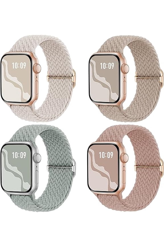 Braided Stretchy Solo Loop Compatible for Apple Watch Band 38mm 40mm 41mm 42mm 44mm 45mm 46mm 49mm for Women Men, Nylon Elastic Straps Wristbands for iWatch Series 11/10 9 8 7 6 5 4 3 SE/Ultra 3 2 1