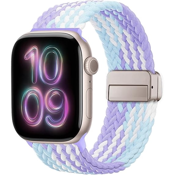 Braided Stretchy Solo Loop Compatible for Apple Watch Band 38mm 40mm 41mm 42mm 44mm 45mm 46mm 49mm for Women Men, Nylon Elastic Straps Wristbands for iWatch Series 11/10 9 8 7 6 5 4 3 SE/Ultra 3 2 1