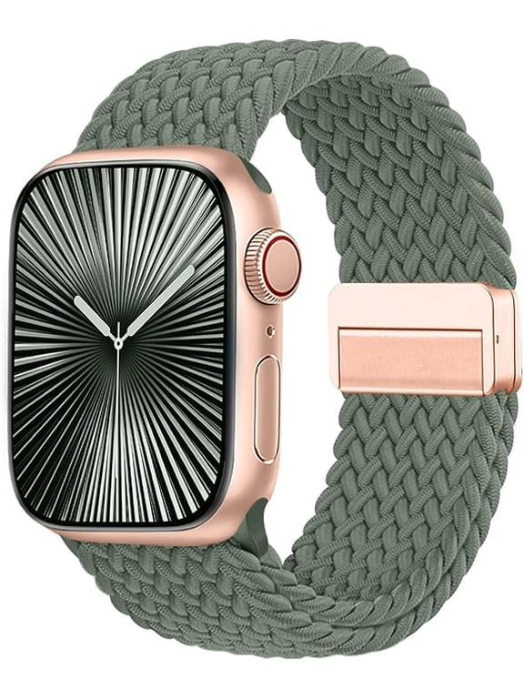 Braided Stretchy Solo Loop Compatible for Apple Watch Band 38mm 40mm 41mm 42mm 44mm 45mm 46mm 49mm for Women Men, Nylon Elastic Straps Wristbands for iWatch Series 11/10 9 8 7 6 5 4 3 SE/Ultra 3 2 1
