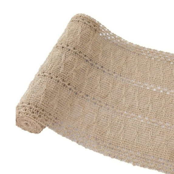 Braided Striped Table Runner, 72 Inch Woven Burlap Rustic, Autumn Table Runner, Brown Table Cover, Roll Table Runner, for Decorations Weddings Kitchen Home Party Restaurant,