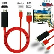 Braided TV HDTV Adapter  HDMI Mirroring Cable Phone to For iPhone11 12 13 14 PRO Max X/XS Max/7/8 Plus/iPad