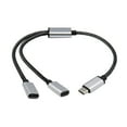 thumbnail image 1 of Braided USB-C to Dual USB Female Adapter - Expansion HUB for Data Transmission, 1 of 7