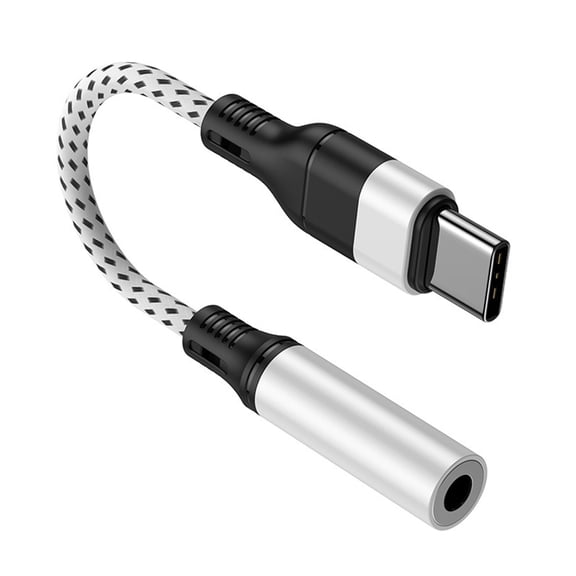 Braided USB C to Headphone Cable with Noise Reduction Technology Clear Sound Playback