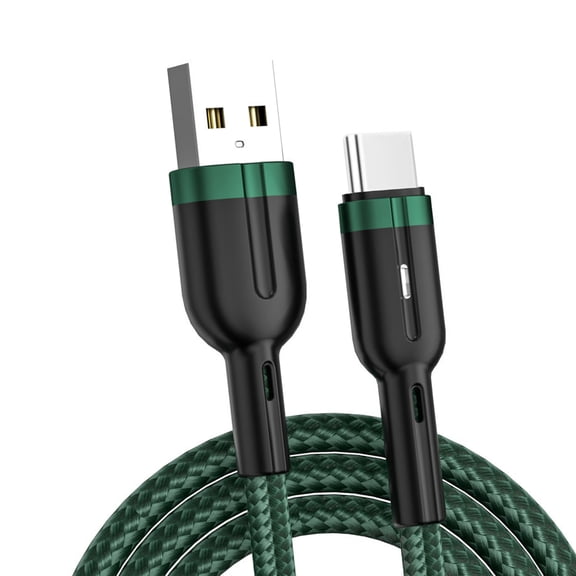 Braided USB To Type C Charging Cable With Builts In Light And Intelligent Overcharge Protections Technology