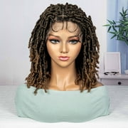 Braided Wigs for Black Women Synthetic Lace Front Wigs Knotless Box Braided Wigs Lightweight Butterfly Faux Locs Braid Braiding Hair Wigs 1B/27 Color