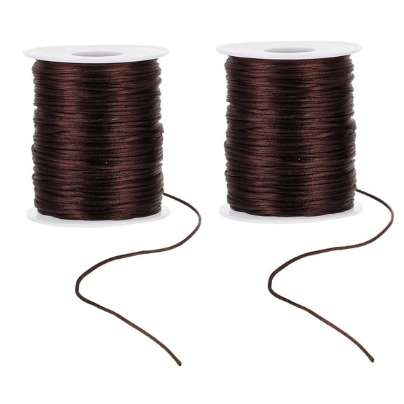 Braided Wire Crochet Yarn Knitting Thread 2 Rolls Sewing Cell Phone Pocket Crafthand for Car Cushion