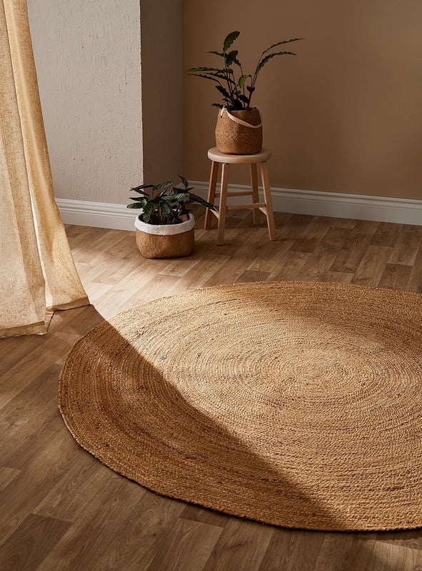 Braided jute circular rug 2x2 ft - Walmart.com