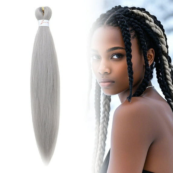 Braiding Hair - 20 Inch Gradient Color Pre-Stretched Braids, Hot Water Setting, Synthetic Extensions for Box Braids, Crochet Styles, Lightweight, Halloween, Christmas, Thanksgiving Makeup Organizers