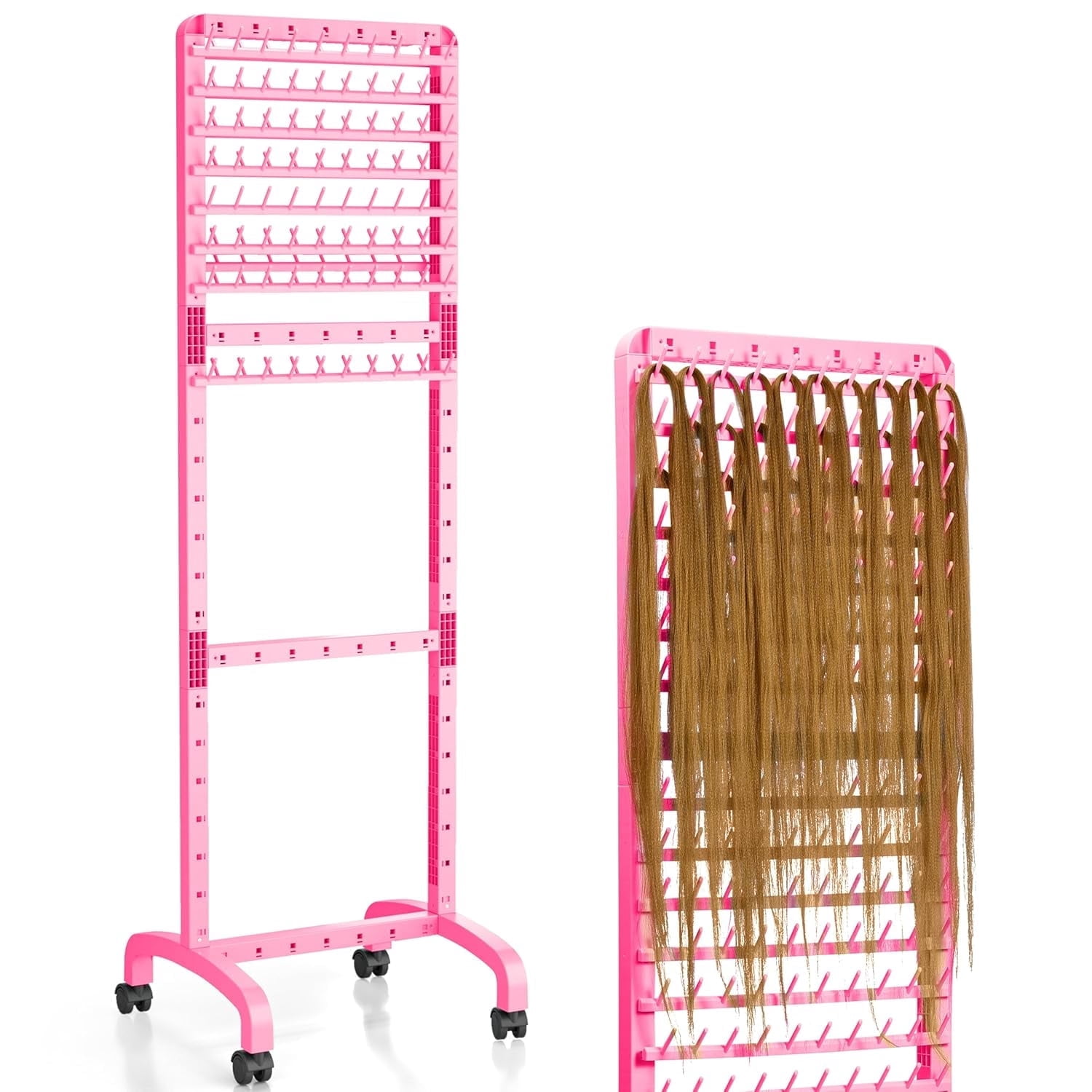 Braiding Rack with 160 Pegs, 2-Sided Braid Rack for Braiding Hair, 55 ...