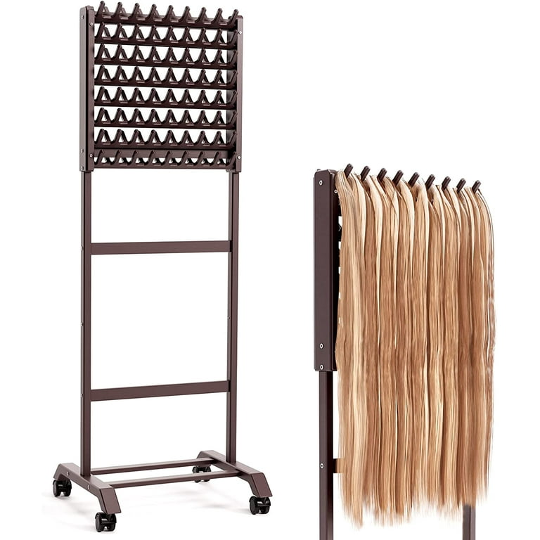 Winartton Braiding Hair Rack Set, Wooden Hair Stand Rack with Braiding  Tools, Foldable Hair Holder for Braiding Hair, Time Saving Hair Extension  Hair