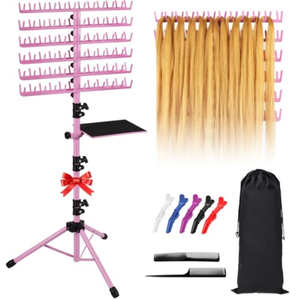 Braiding Rack Rack Braiding Hair Rack Standing 144 Pegs Heavy Duty Hair Racks for Braiders ...