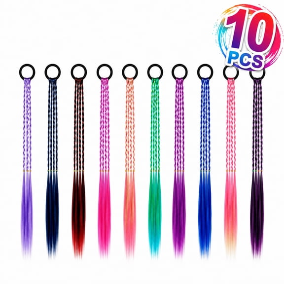 Braiding Hair Set for Kids Hair Extension Colored Hair Extensions Hair Accessories for Girls
