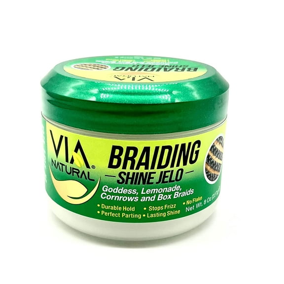 Braiding Shine Jelo - Goddess, Lemonade, Cornrows, Box Braids - 8 fl oz (Pack of 2)