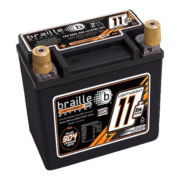 Braille Battery Advanced AGM Lightweight Racing Battery 11.5 lbs