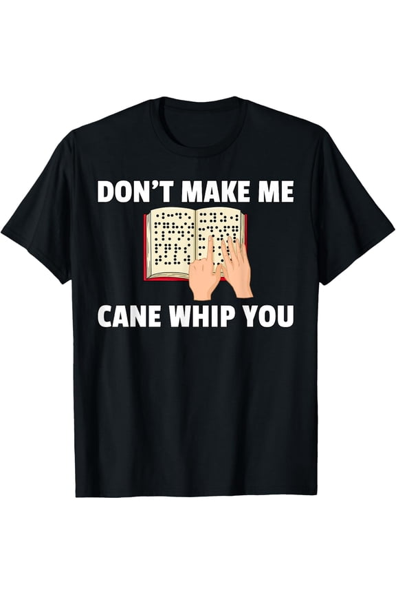 Braille Blindness Gift For Blind People T-ShirtMen's and women's gift, black and white T-shirt, size: Extra large S-4XL