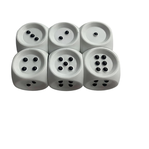 Braille Dice with Raised Dots, 2cm Game Dice for Visually Impaired, Accessible Tabletop, Board Games, Party & Educational Activities (Black)