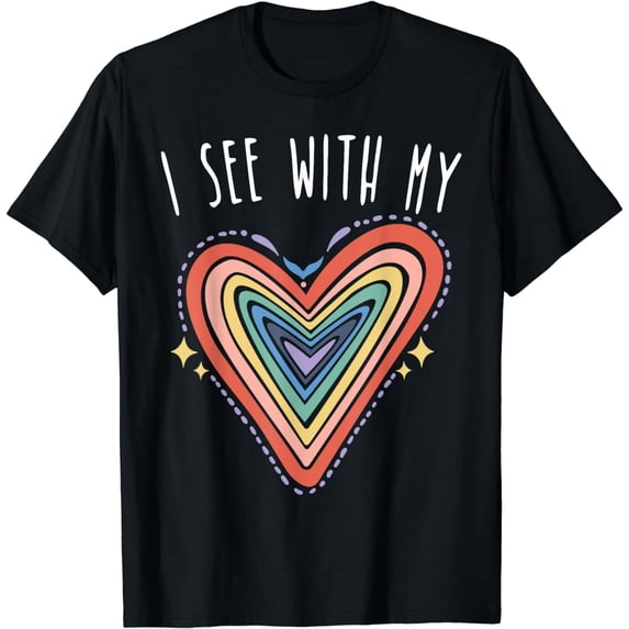 Braille Heart Visually Impaired Blind Awareness Vison T-Shirt