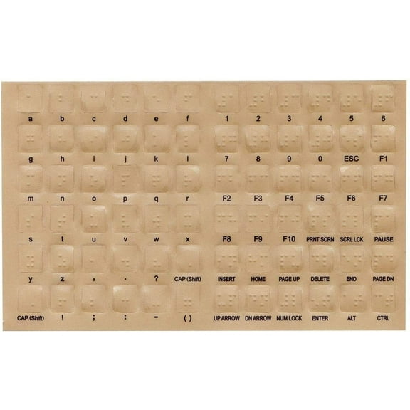 Braille Keyboard Stickers for the Blind and Visually Impaired by DataCal