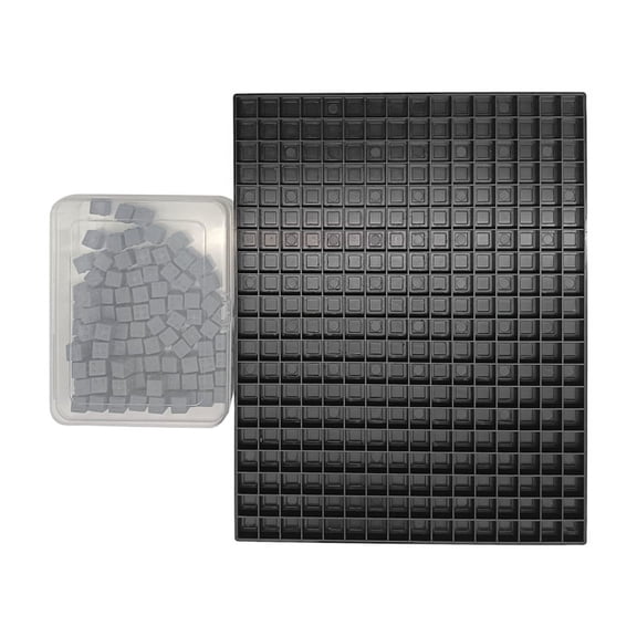 Braille Math Teaching and Cubes Kit for Blind and Low Vision,1 * lattice board 100 * dice