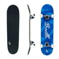 thumbnail image 1 of Braille Skateboarding - Blue, 31 In. x 7.75 In. Complete Skateboard, with 7-Ply Maple Deck, and Abec-7 Bearings, 1 of 12