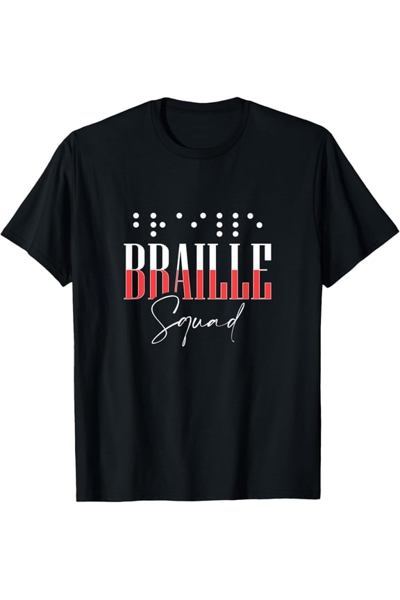 Braille Squad Visually Impaired Braille Alphabet Blind T-Shirt