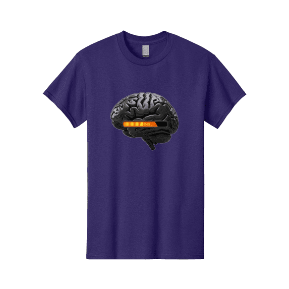 Brain-50 Mens Graphic Tee, 100% Cotton, Casual Summer Wear BAA202