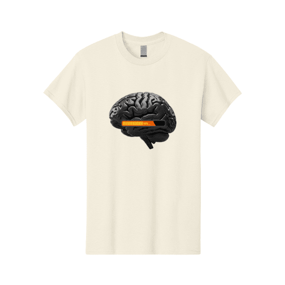 Brain-50 Mens Graphic Tee, 100% Cotton, Casual Summer Wear BAA202
