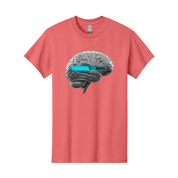 Brain-75 Mens Graphic Tee, 100% Cotton, Casual Summer Wear BAA203
