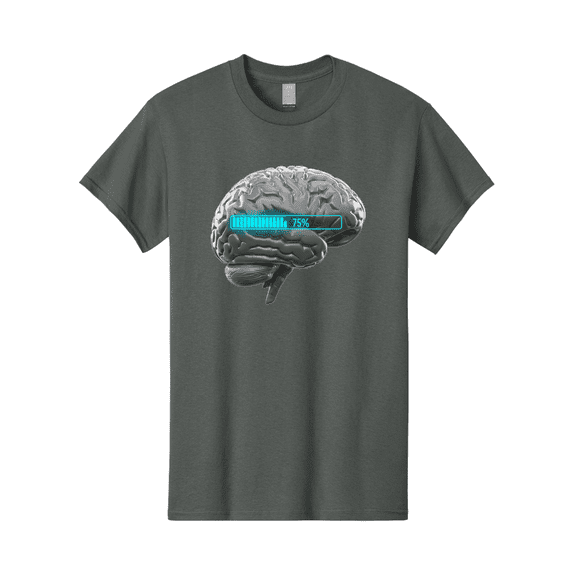 Brain-75 Mens Graphic Tee, 100% Cotton, Casual Summer Wear BAA203