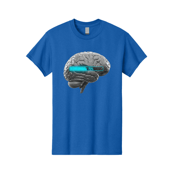 Brain-75 Mens Graphic Tee, 100% Cotton, Casual Summer Wear BAA203