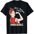 thumbnail image 1 of Brain Aneurysm Awareness TShirt Warrior Unbreakable Tee Gift T-Shirt, 1 of 4