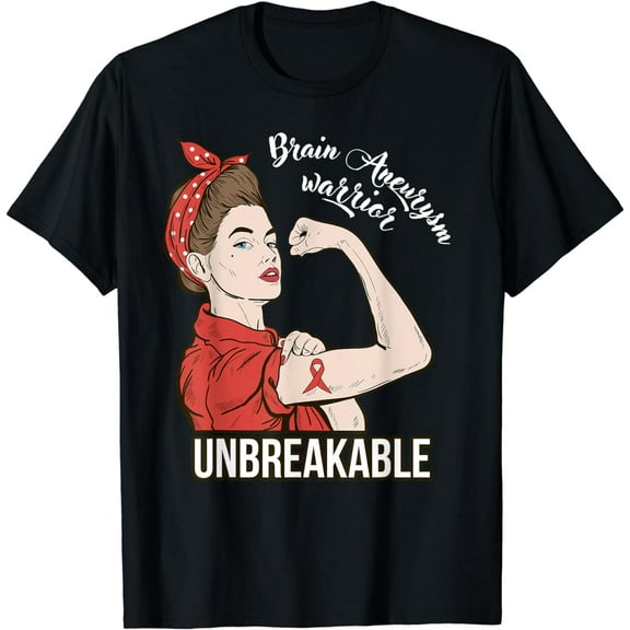 Brain Aneurysm Awareness TShirt Warrior Unbreakable Tee Gift T-Shirt