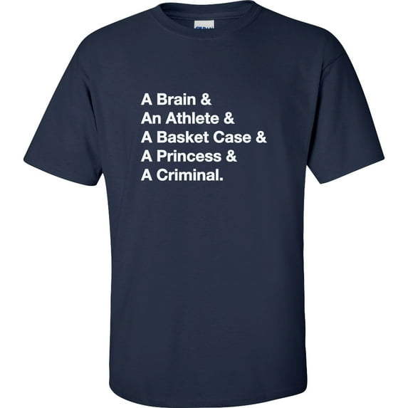 Brain, Athlete, Basket Case, Princess & Criminal Short Sleeve T-Shirt
