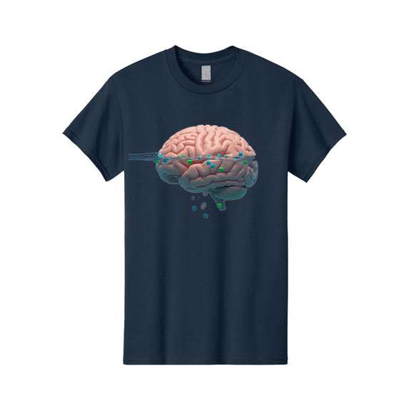 Brain-Being-Siphoned Mens Graphic Tee, 100% Cotton, Casual Summer Wear BAA205