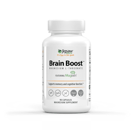 Jigsaw Health Brain Boost | Clinically Tested Magnesium L-Threonate Capsules for Cognitive Support, 90 Count