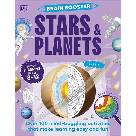Brain Booster Stars and Planets: Over 100 Mind-Boggling Activities That Make Learning Easy and Fun, (Paperback)