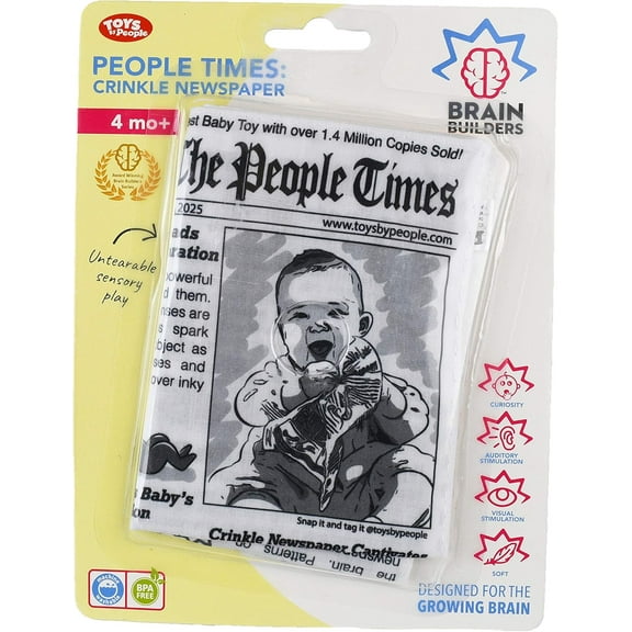 Brain Builders: Baby Newspaper - Crinkly Baby Toy