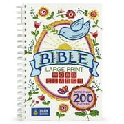 Brain Busters Bible Large Print Word Search More Than 200 Puzzles, Spiral-Bound