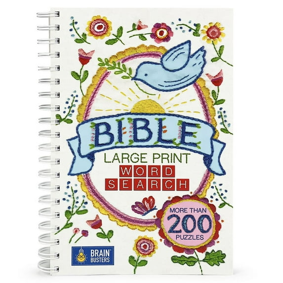 Brain Busters Bible Large Print Word Search: More Than 200 Puzzles, (Spiral-Bound)